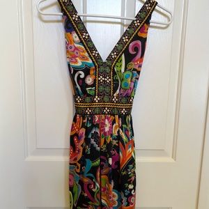 Beautiful Size 4 Beige by ECI Colorful Black Dress